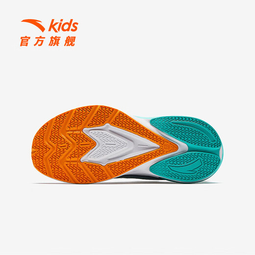 ANTA Children's Shoes Children's Sports Shoes Men's Big Children's Shoes 2025 Winter New Year Model Strong Elastic Cushioning Red Flame 5.0 Running Shoes Black/Fluorescent Aqua-2 38 Size