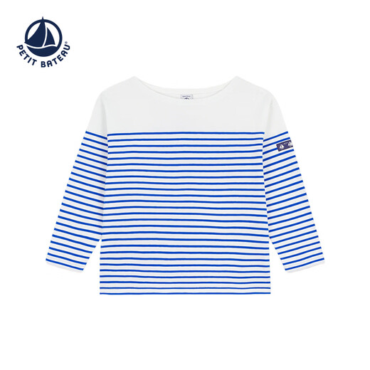 PETIT BATEAU 2026 spring and summer new product French Petitbateau small sailboat children's clothing children's long-sleeved T-shirt A0FR7 orange/white one size 110cm