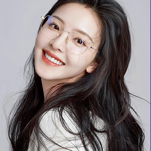 Chuangguo Photosensitive Color-changing Myopia Glasses for Women Professional Anti-Blue Light Can Be Used with Height Number Ultralight Titanium Frame Showing Small Goggles Frame 0 Degrees [Daming Anti-Blue Light + Discoloration] 826 Rose Gold