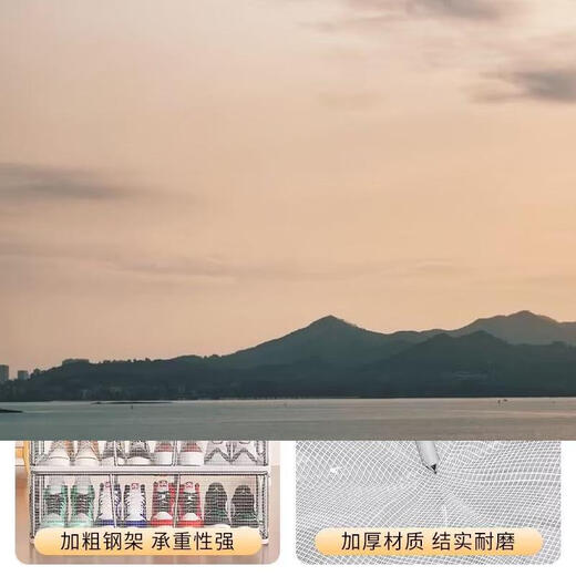 Yusenyi Shoe Box Shoe Storage Artifact Space-Saving Transparent Simple Boot Shoe Cabinet Rack Under the Bed Household Folding No Installation Large (2 Pack) Bold Steel Frame Moisture-proof and Mildew-proof Can be Stacked