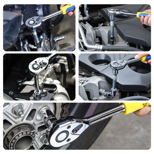 He Jiagong Ratchet Wrench Set Socket Wrench 32-piece Auto Repair Quick Ratchet Wrench Repair Tool Dafei Socket Repair Industrial Grade 24-Tooth Dafei Auto Repair 32-piece Set