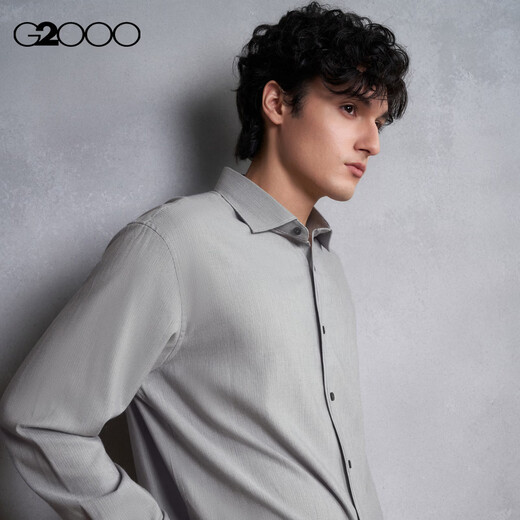 G2000 cotton skin-friendly/same style in shopping malls, men's autumn and winter comfortable and versatile casual long-sleeved shirt