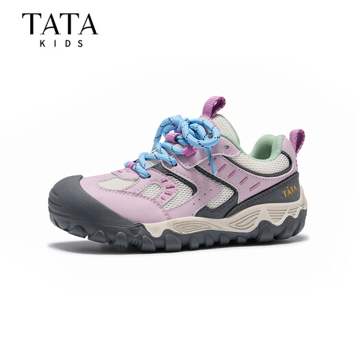 Tata (TATA) children's shoes children's sports shoes 2026 spring new boys casual versatile moral training shoes rubber outsole outdoor shoes TT6121 purple 37