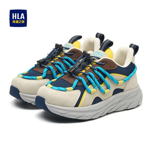 Hailan House HLA Children's Shoes 2026 New Children's Sports Shoes Boys' Mesh Lightweight Soft Sole Running Shoes Girls' Blue Green 28 Inner Length 18cm