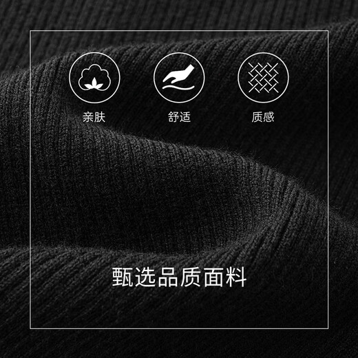 5+(FivePlus)FIVE PLUS contrasting color half-open collar zipper sweater, feminine slim fit and versatile top, black L (one size fits all) (130Jin Jin is equal to within 0.5kg)