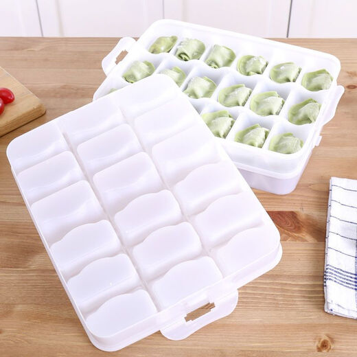Dumpling storage box dumpling box frozen dumpling wonton box multi-layer household quick-frozen dumpling artifact refrigerator storage box blue 3 layers