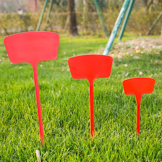 AEOJ Various Specifications Multi-Color Plastic Large Ground Sign Gardening Label Gardening Sign 30 Count 45cm Surface Ground Sign White