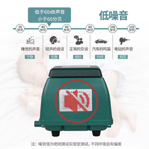 海利气泵静音家用大功率气量鱼池强力打氧增气泵增氧泵氧气泵海鲜酒店 aco9740套餐/35立方鱼池