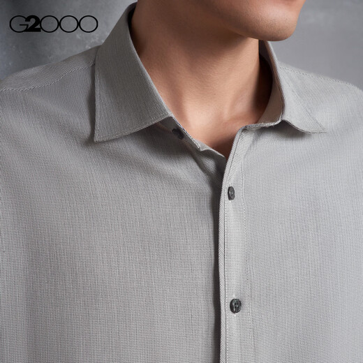 G2000 cotton skin-friendly/same style in shopping malls, men's autumn and winter comfortable and versatile casual long-sleeved shirt