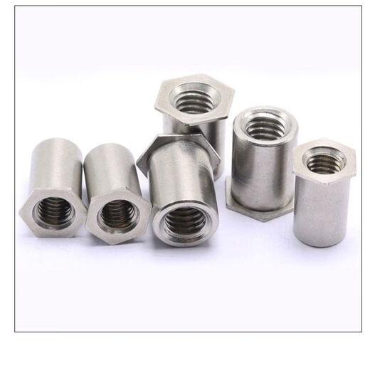 Sailotou 04 through hole pressure riveting stud SOS5MM4 pressure riveting column M2MM4M5M6 through hole stud nut stainless steel M*7 outer diameter minus 4 points 200 pieces