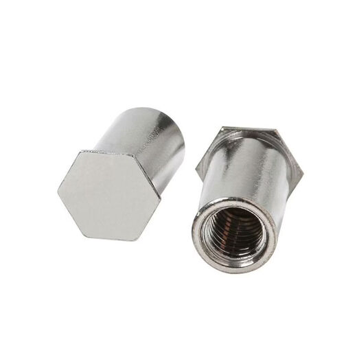 Sailotou blind hole pressure riveting stud M4M5M6 stainless steel nut column hexagonal extended fastener BSOS screw extension column point 5M4-102500 bottom hole 7 points 2