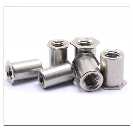 Sailotou 04 through hole pressure riveting stud SOS5MM4 pressure riveting column M2MM4M5M6 through hole stud nut stainless steel M*7 outer diameter minus 4 points 200 pieces