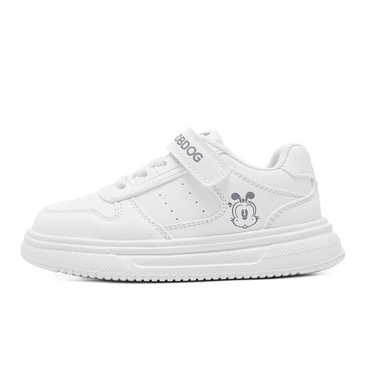 BOBDOG Children's Shoes 2026 Spring Boys Running Shoes Versatile Campus White Shoes Low-top Children's Sneakers Women's Casual Shoes White 28 Suitable for Feet Length 16.8cm