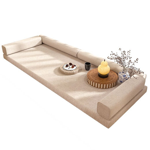 Fantasy Bay Window Mat Removable and Washable Mat Window Sill Mat Sofa Cushion Soft Velveteen + Beige Color Removable and Washable Exposure Resistant Newly Upgraded + Exposure Resistant Coconut Palm 2 + Cloud Milk Cotton 2 Thick 4.3cm