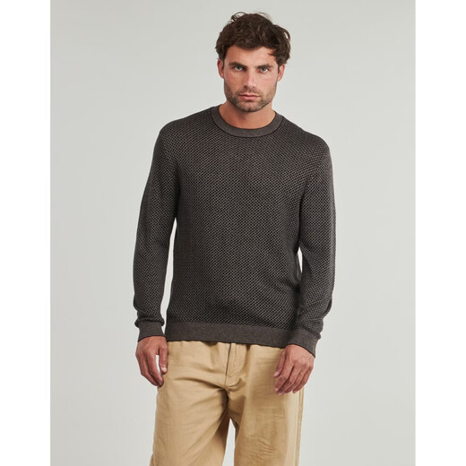 Armani (ARMANI EXCHANGE) men's versatile knitted sweater gray round neck autumn and winter dad can wear long-sleeved pullover 2026 gray S (EU)