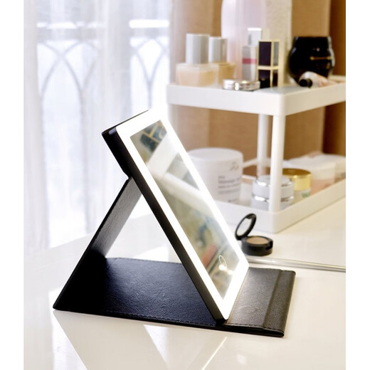 High Definition Led Cosmetic Mirror Desktop Folding Mirror and Home Dormitory Travel Portable Filled Light Desktop Cosmetic Mirror White Cosmetic Mirror