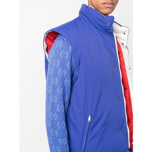 Gucci (GUCCI) men's jacket cold-proof and warm thickened winter outdoor down jacket casual blue one size | IT48