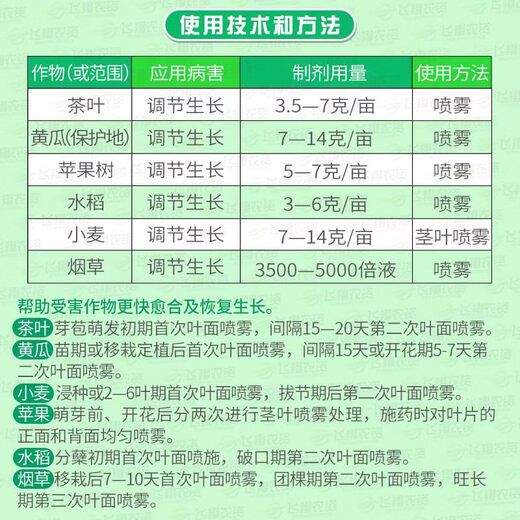 Bihu German Gibberellic Acid Indoethyl Brassinolate Preserves Flowers and Fruits and Antidotes Drug-Injured Plant Growth Regulator 1g