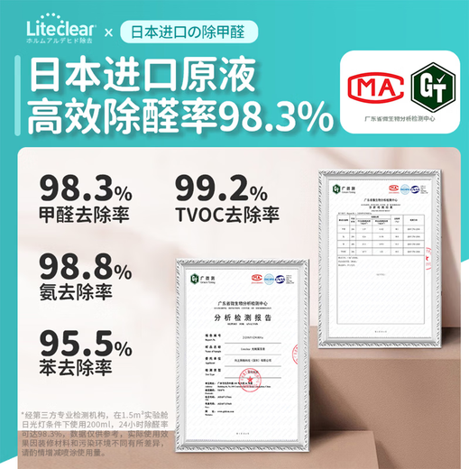 Liteclear imported powerful formaldehyde scavenger photocatalyst removes formaldehyde spray mist new house emergency move-in special deodorizing artifact