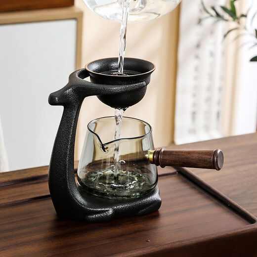 Miaopule lazy tea filter rack tea strainer tea making artifact ceramic one-piece glass tea splitting fair cup tea tea filter 01 all the way to fortune base + A21 fair cup