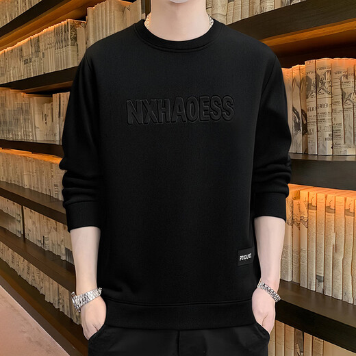 Xiaofu men's sweatshirt hoodless spring and autumn 2026 new round neck bottoming shirt top trendy brand versatile casual long-sleeved T-shirt