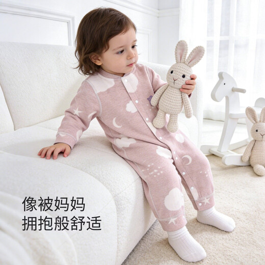 Childlike love, cream wool, baby jumpsuit, newborn clothes, warm spring, autumn and winter baby bottoming clothes and rompers