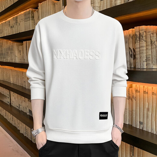 Xiaofu men's sweatshirt hoodless spring and autumn 2026 new round neck bottoming shirt top trendy brand versatile casual long-sleeved T-shirt
