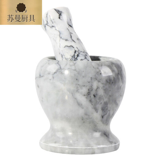 Tuojin earthenware coarse porcelain garlic mortar, household old-fashioned garlic press, traditional garlic jar, ceramic garlic jar, garlic jar, garlic jar, brown round mouth garlic mortar + wooden hammer