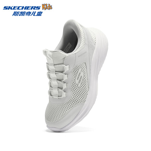 Skechers Skechers children's flash-through sneakers spring new children's shoes big children's lightweight and breathable running shoes 405366L