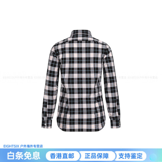 Burberry (BURBERRY) long-sleeved plaid shirt women's black gray pink black gray pink one size 04