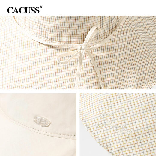 CACUSS sun hat women's spring and summer large brim double-sided sun hat outdoor sun protection hat fisherman hat UV protection MiG