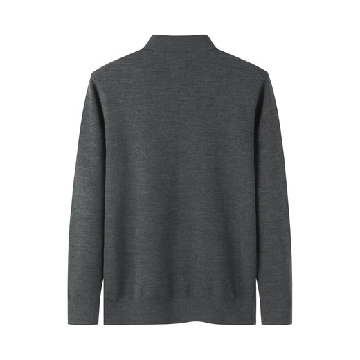 YOUNGOR wool cardigan men's wool blended sweater jacket soft, comfortable and warm dark gray VWHW619966CFA L 105cm