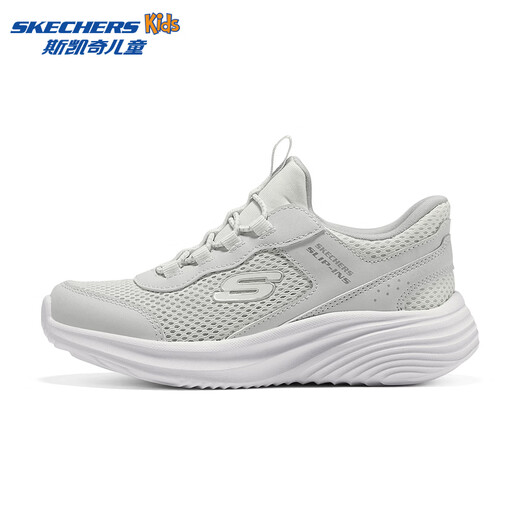 Skechers Skechers children's flash-through sneakers spring new children's shoes big children's lightweight and breathable running shoes 405366L