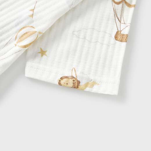 Tongtai (TONGTAI) baby jumpsuit, summer pure cotton baby clothes, children's three-quarter sleeves, nine-quarter pants, romper, pajamas, blue 66cm