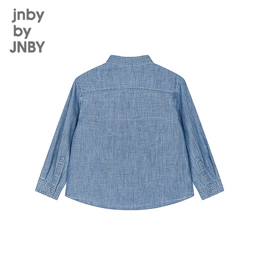 Jnby by JNBY New Jiangnan Buyi children's clothing long-sleeved denim shirt H-shaped loose solid color 26 spring boys 1Q3212880 958/denim light blue 110 cm