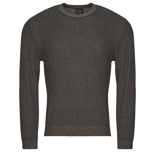 Armani (ARMANI EXCHANGE) men's versatile knitted sweater gray round neck autumn and winter dad can wear long-sleeved pullover 2026 gray S (EU)
