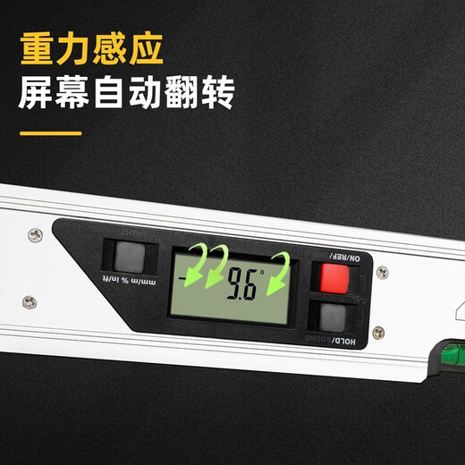 Deli Digital Level High-precision Electronic Balance Angle Strong Magnetic Woodworking Home Inspection Tool Slope Measurer with Blister 400mm Digital Level DL293400