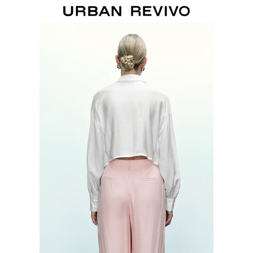 UR2026 new summer women's drawstring lace long-sleeved design cardigan shirt UWM260042+