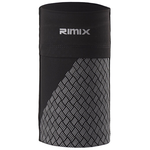RIMIX elastic mobile phone arm cover, sports wrist bag, arm bag, outdoor cycling mobile phone bag, men's and women's fitness running bag, black, small, arm circumference 23-27cm
