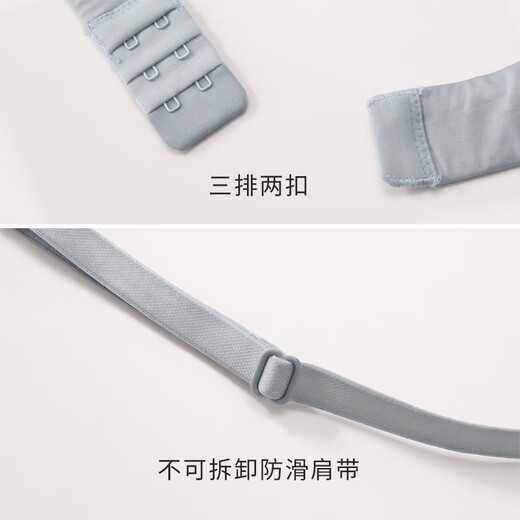 Jinsanta Silk Wire-Free Push-Up Bra Breathable, Comfortable, Thin Lace Thin Underwear Monsoon Blue 70B