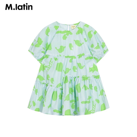 M.Latin baby doll dress M.Latin children's clothing for girls and boys 2023 summer new style puff sleeves and earrings dress