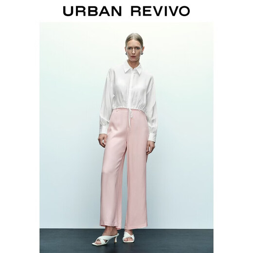 UR2026 new summer women's drawstring lace long-sleeved design cardigan shirt UWM260042+