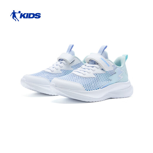 Jordan (QIAODAN) Chasing Pro | Children's Running Shoes Girls 2026 Summer New Children's Shoes Soft Sole Casual Breathable Mesh Sports Shoes Tuberose Blue/Jade Frost Blue/Pure White 25
