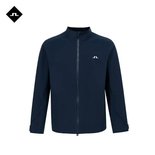 J.Lindeberg shopping mall same style waterproof and breathable full body taped stand collar ogo commuter casual fashion jacket for men 526221009 PAF dark black blue S