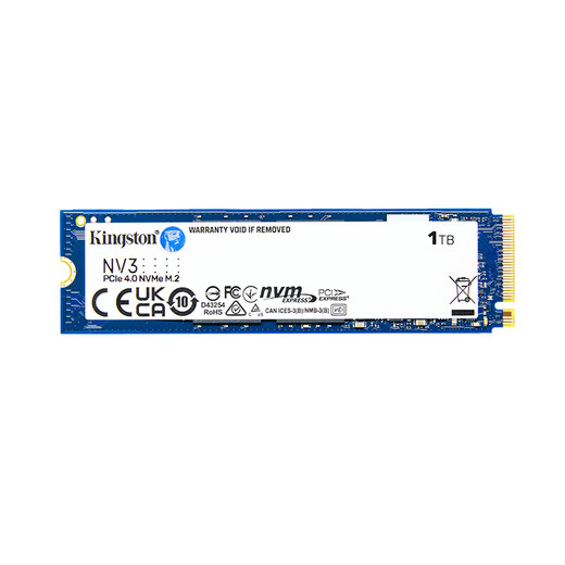 金士顿（Kingston）1TB SSD固态硬盘 M.2(NVMe PCIe 4.0×4) NV3系列 读速6000MB/s AI 电脑配件