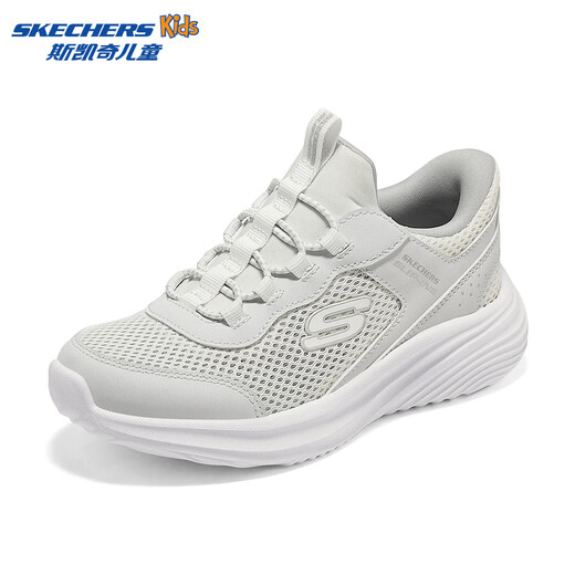Skechers Skechers children's flash-through sneakers spring new children's shoes big children's lightweight and breathable running shoes 405366L