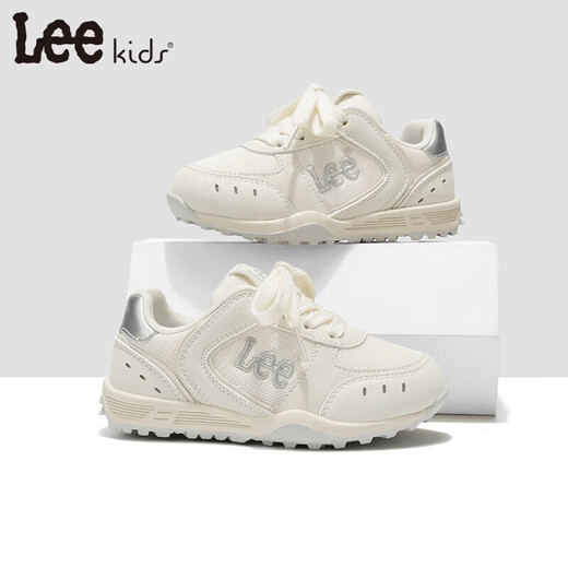 Lee children's shoes spring new children's running shoes girls fashion casual moral training shoes non-slip sports shoes for boys beige 26 recommended foot length 163mm