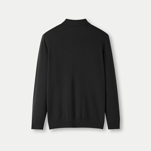Heilan House Sweater Men's 25 Spring and Autumn New Light Business Classic Series Pure Wool Lapel Top Clothes Men's Sweater Black 98 M 170/88A Recommended 125~136Jin Jin equals 0.5 kg