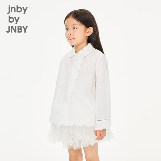Jnby by JNBY new Jiangnan Buyi children's shirt 26 spring girls 1Q3213390 105/semi-bleached 100cm