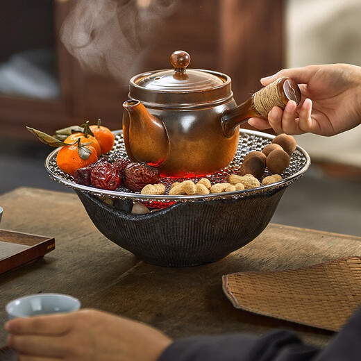 Yihutea (YIHUTEA) stove-cooked teapot, ceramic kettle, kiln-changing teapot, coarse ceramic teapot, household outdoor kettle, heat-resistant kettle, wood-burning four-season side handle kettle 850ml